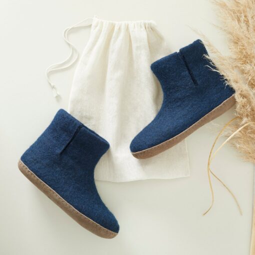 Cozy Comfort Fair Trade Eco Felt Slipper Boots with Suede Soles for All - Image 5