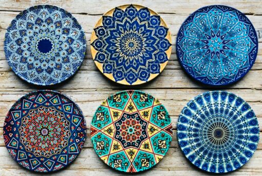 Mesmerizing Mediterranean Coasters A Set of 6 for Enchanting Home Decor and Thoughtful Gifting - Image 3