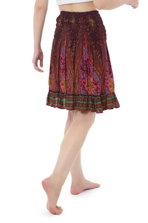 Enchanting Red Boho Skirt A Bohemian Rhapsody for Trendy Souls - Image 3
