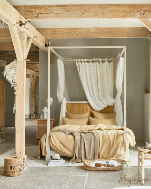 Indulge in Comfort Waffle-Weave Linen Throw for Sofa and Home Decor - Image 3