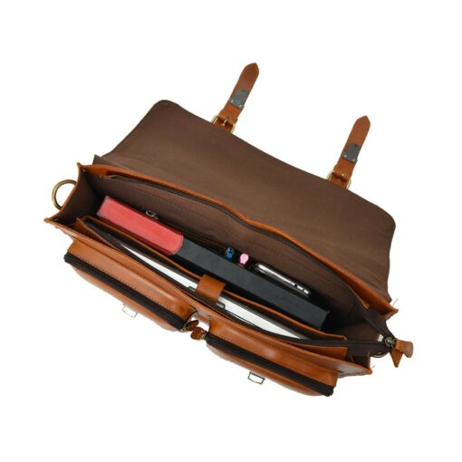 Personalized Leather Messenger Bag The Perfect Gift for the Modern Man - Image 5