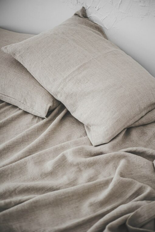 Undyed Linen Bedspread Rustic Charm for a Tranquil Night's Sleep - Image 2