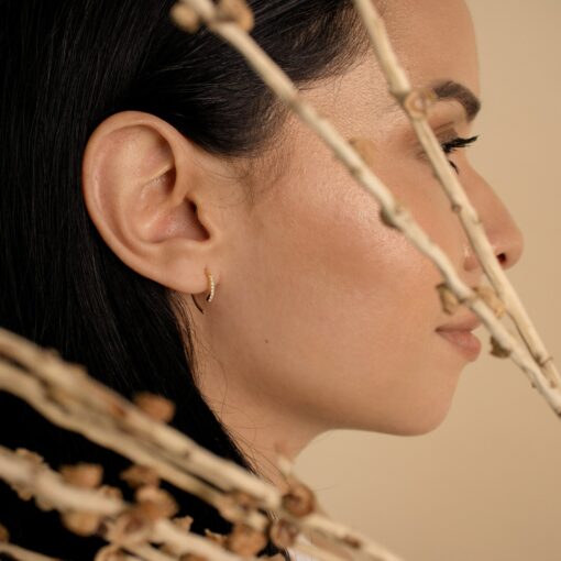 Pave Diamond Threader Earrings Elevate Your Earring Collection with Minimalist Elegance - Image 4