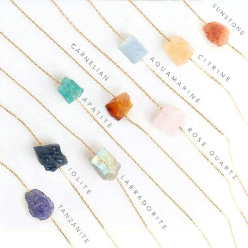 Sparkling Summer Hues Embrace the Energy of Raw Crystal Necklaces - Image 4