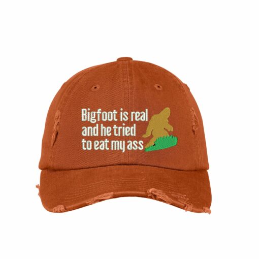 Unveil the Enigma Embroidered Bigfoot Dad's Cap for the Curious and Adventurous - Image 3
