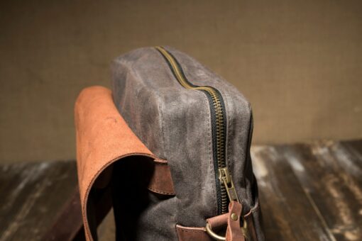 Premium Leather and Waxed Canvas Messenger Bag The Perfect Laptop and Everyday Carry Companion - Image 5
