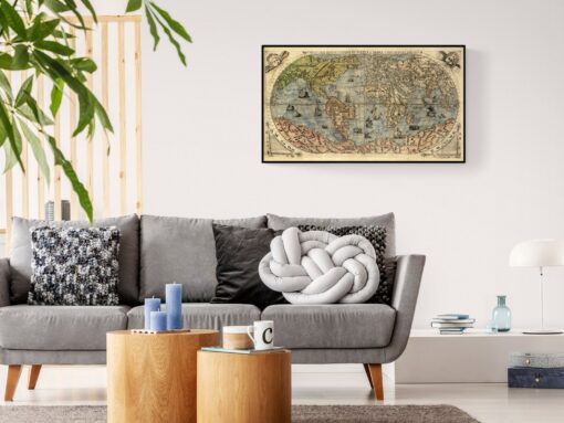1565 Known World Map by Gastaldi Bertelli A Vintage Masterpiece for Your Home or Office - Image 4