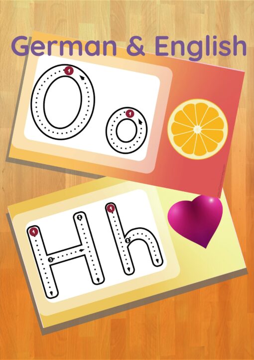 Engaging and Educational German Alphabet Tracing Cards, Painting, and Swing Exercise Templates for Preschoolers - Image 5