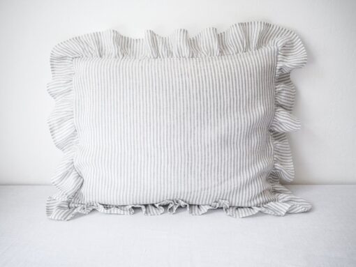 Dreamy Linen Pillowcase Embrace the Elegance of Ruffles - Image 5