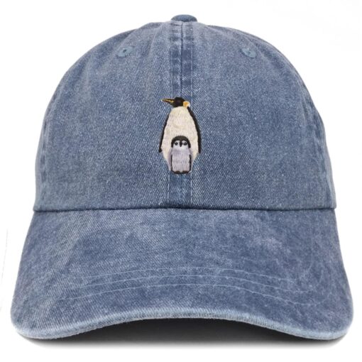 Stitchfy Penguin Patch Pigment Dyed Washed Baseball Cap Embroidered Charm for Your Head - Image 6