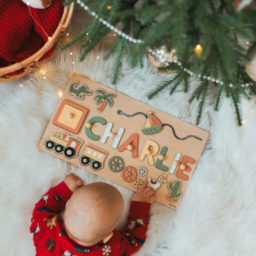Personalized Montessori Busy Board Sensory Puzzle for Baby Girls, Custom Name, Educational Gift for 1-3 Year Olds - Image 2