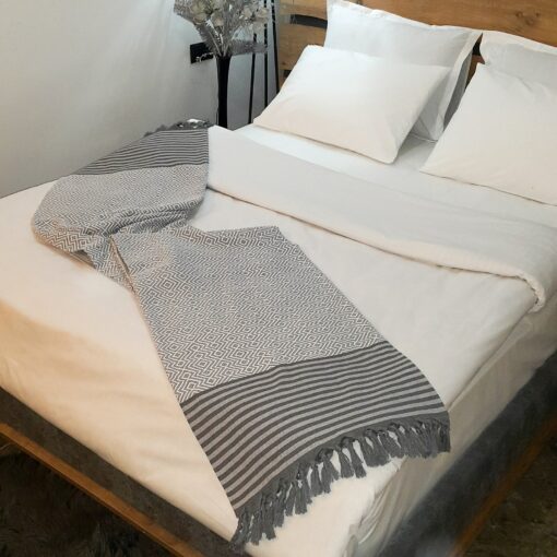Cozy Haven Oversized Organic Boho Throw Blanket for Serene Nights - Image 2