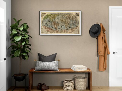 1565 Known World Map by Gastaldi Bertelli A Vintage Masterpiece for Your Home or Office - Image 2