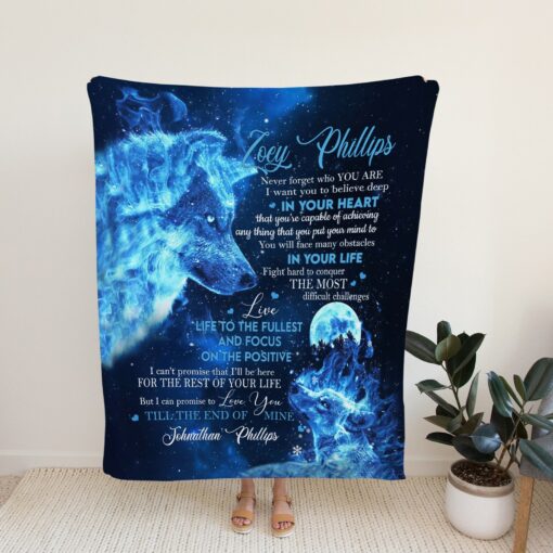To My Son A Wolf's Embrace Blanket for Unbreakable Bonds - Image 2