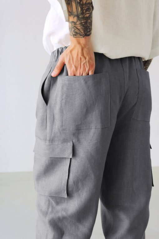 Versatile Linen Cargo Pants Comfort and Style for Every Occasion - Image 4