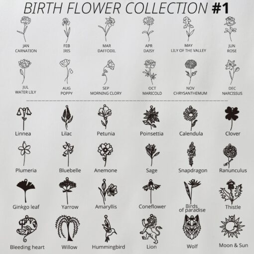 Personalized Birth Flower Necklace A Timeless Gift for Her - Image 6