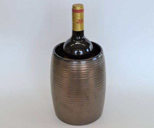 Personalized Bronze Pottery Wine Chiller A Timeless Anniversary Gift - Image 2