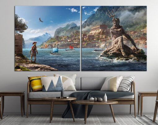 Poseidon's Divine Canvas Immerse Yourself in the Realm of Greek Mythology - Image 3