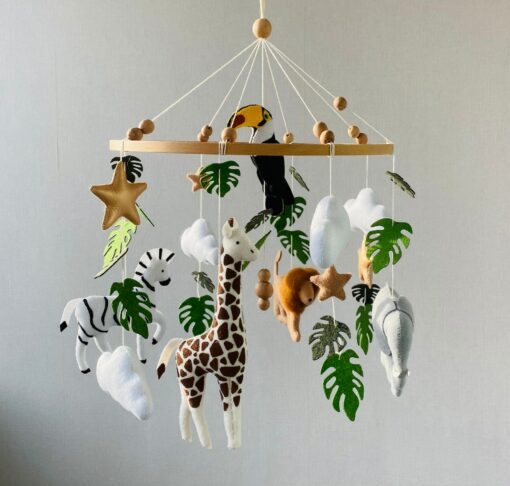 Enchanting Safari Adventure Realistic African Animals Mobile for Baby's Dreamy Nights - Image 4