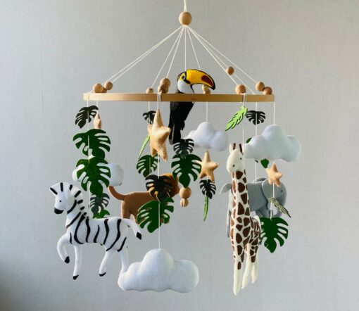 Enchanting Safari Adventure Realistic African Animals Mobile for Baby's Dreamy Nights - Image 5