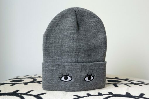 Goldenbeets Embroidered Knit Beanie Cap with Eyes Cozy Warmth with a Touch of Whimsy - Image 5