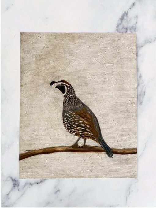 Unveiling the Rustic Charm Vintage Quail Oil Painting Print for Wildlife Enthusiasts - Image 4