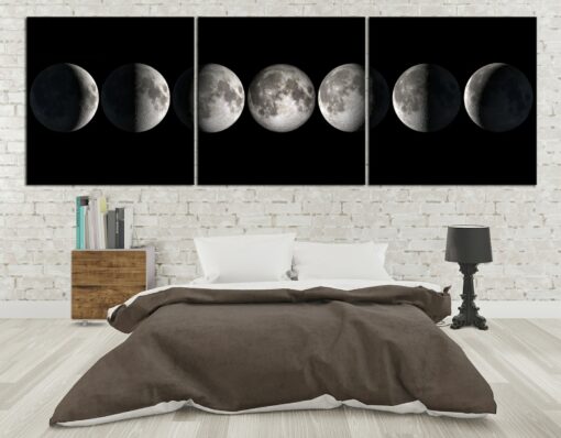 Celestial Tapestry Moon Phase Canvas Art for Lunar-Inspired Home Decor - Image 4