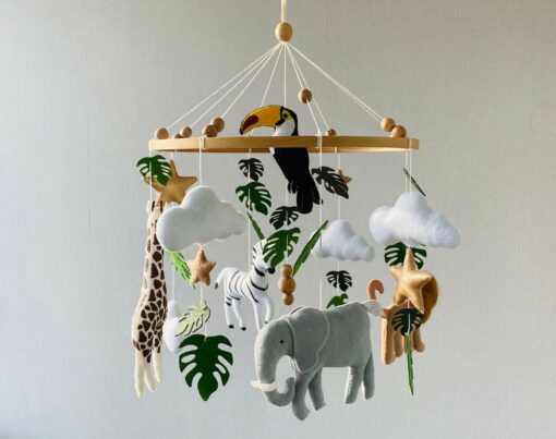 Enchanting Safari Adventure Realistic African Animals Mobile for Baby's Dreamy Nights - Image 6