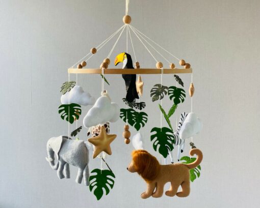 Enchanting Safari Adventure Realistic African Animals Mobile for Baby's Dreamy Nights - Image 2