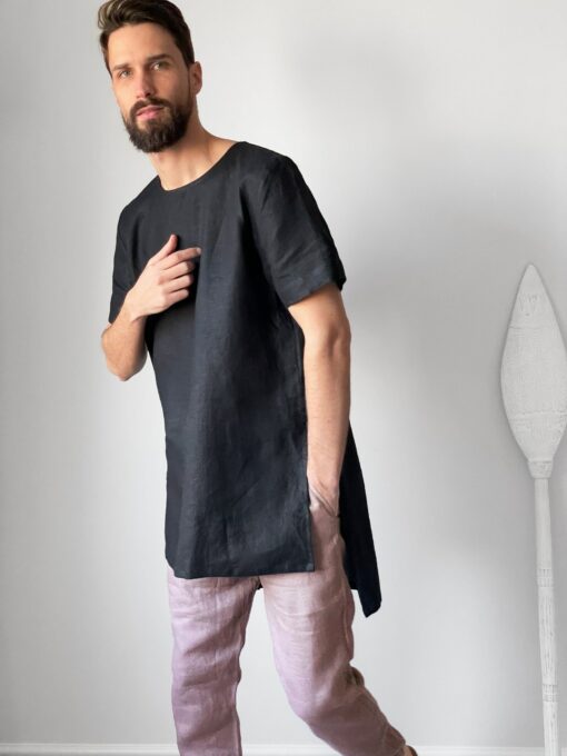 Stylish and Comfortable Maxi Men's Linen Tunic for a Perfect Gift - Image 6