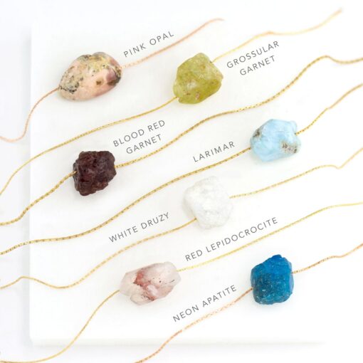 Sparkling Summer Hues Embrace the Energy of Raw Crystal Necklaces - Image 6