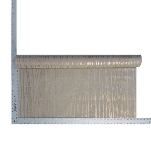 Shimmering Bronze Zebra Lines Elevate Your Walls with 3D Sparkle Glitter Wallpaper - Image 2