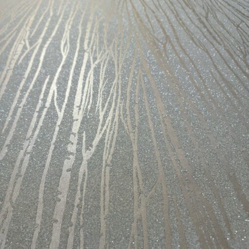 Shimmering Bronze Zebra Lines Elevate Your Walls with 3D Sparkle Glitter Wallpaper - Image 4