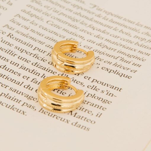 Captivating Canal Chunky Hoops Elevate Your Style with Minimalist Gold Jewelry - Image 5