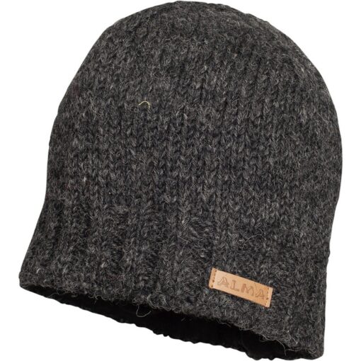 100% Lambswool Hand-Knitted Fleece-Lined Fair Isle Winter Bobble Beanie for Men and Women by Alma Knitwear - Image 3