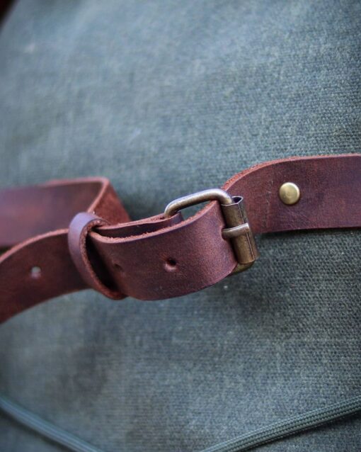 Genuine Leather and Waxed Canvas Backpack Your Rugged Companion for Adventure - Image 2