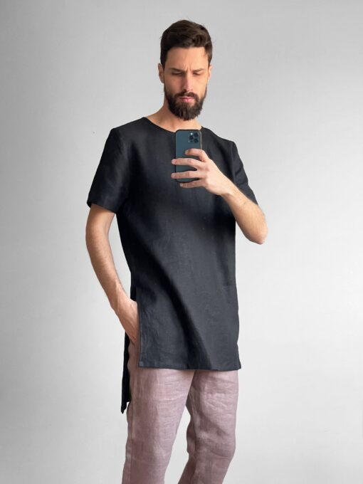 Stylish and Comfortable Maxi Men's Linen Tunic for a Perfect Gift - Image 2