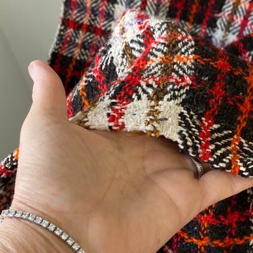 Antique Handwoven Plaid Wool Blanket A Timeless European Heirloom for Your Home - Image 6