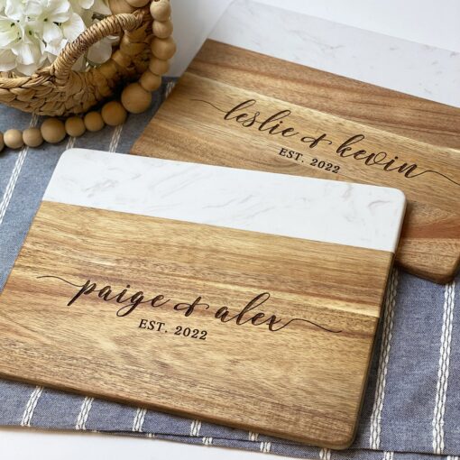 Personalized Marble Wood Cutting Board The Perfect Gift for Any Occasion - Image 5