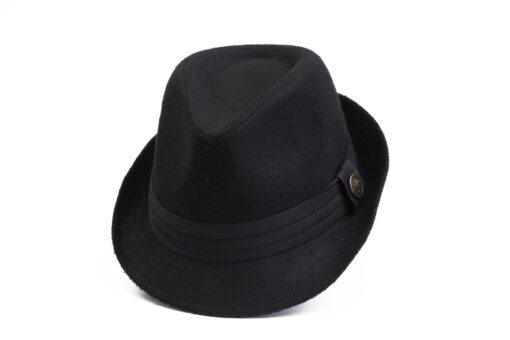 Dark Gray Tweed Fedora A Timeless Winter Accessory for Women - Image 4