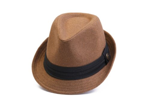 Dark Gray Tweed Fedora A Timeless Winter Accessory for Women - Image 6
