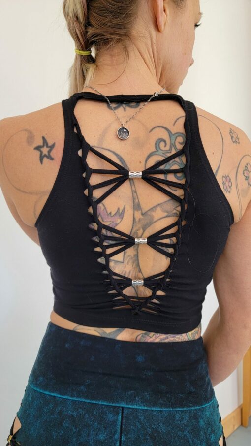Lucid Braided Crop Tank Unleash Your Inner Goddess with Festival Flair - Image 4