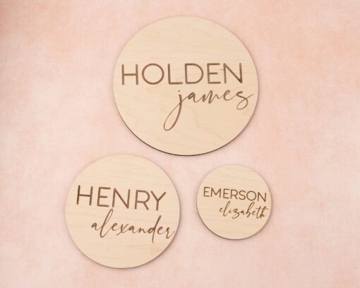 Personalized Engraved Baby Name Sign Capture Precious Moments with a Modern Birth Announcement - Image 3