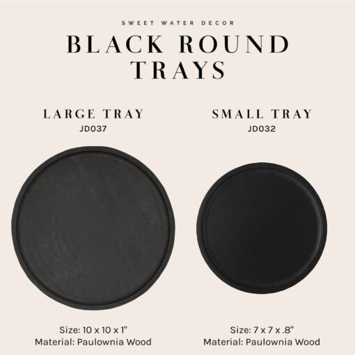 Elegant Black Wood Tray A Versatile Organizer for Home and Decor - Image 5