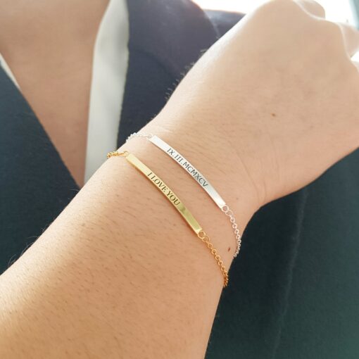 Personalized Bar Bracelet Engrave Your Story, Cherish Your Moments - Image 4