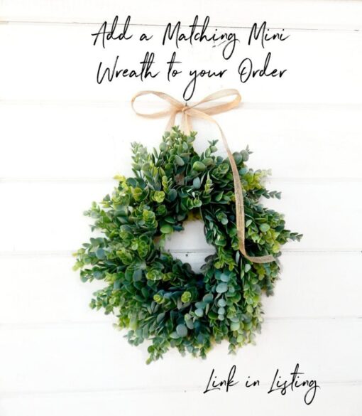 Modern Farmhouse Eucalyptus Greenery Wreath Bring Nature's Charm to Your Abode - Image 4