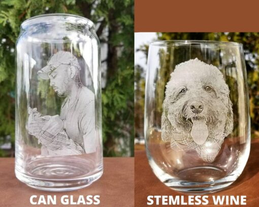 Personalized Etched Picture Rocks Glass A Unique Father's Day Gift - Image 4