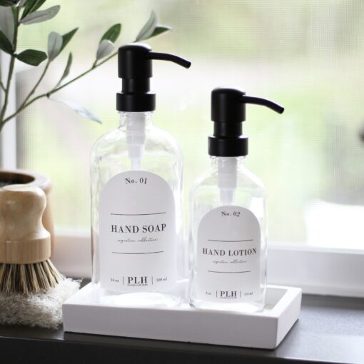Concrete Soap Bottle Tray Modern, Minimalist Bathroom and Kitchen Accessory - Image 3