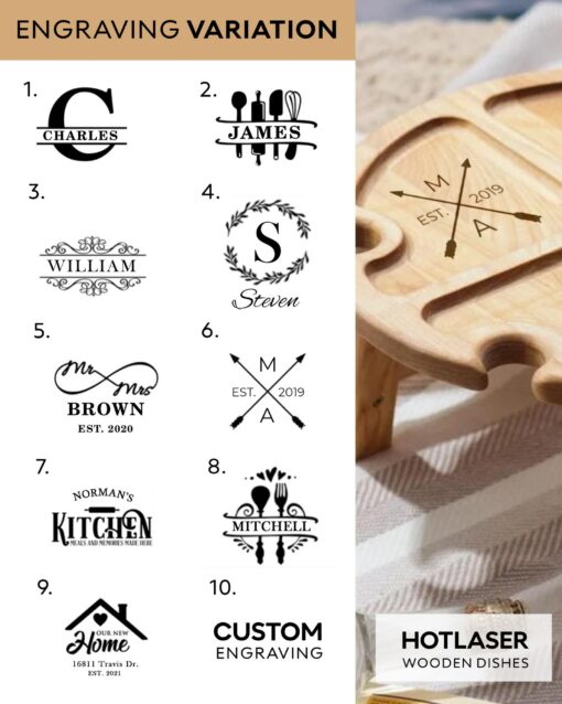 Personalized Wine Picnic Table The Perfect Gift for Wine Lovers and Outdoor Entertaining - Image 4