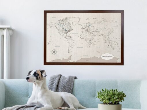 Unveil Your Artistic Journey World Watercolor Map DIY - A Cherished Anniversary Gift - Image 2